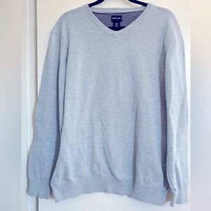 Men’s British Khaki pale blue cotton sweater size XL